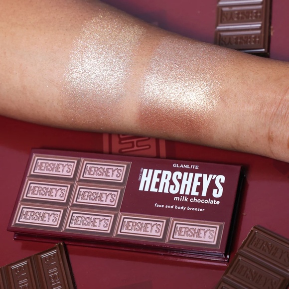Glamlite Cosmetics x Hershey's Milk Chocolate Scented Face and Body Bronzer NEW - Picture 5 of 5